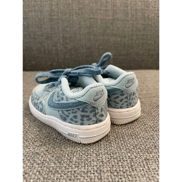 Nike Air Force 1 LV8 TD 'Blue Leopard' Size 7C - Picture 2 of 9